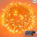 JMEXSUSS 150LED Orange Halloween Lights Indoor Outdoor, Connectable Christmas String Lights Indoor Plug in, 8 Modes Orange Lights for Halloween Fireplace Tree Bedroom Party Decor