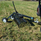 Titan Attachments 4' Landscape Rake Add-On Transformer Tow Frame, Bolt-On Rake, 24 Tines, Gardening Tool, Landscaper, and Grass Comb