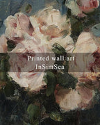 InSimSea Framed Wall Art for Living Room Flower Wall Art Aesthetic Home Decor Roses Vintage Botanical Prints Floral Paintings Canvas Wall Decor Large Canvas Prints for Bedroom Office 20x30in