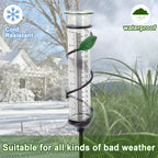 YNGFIL 27" Garden Rain Gauge - 7" Plastic Tube for Outdoor Indoor Use, Patio Yard Decor Statue