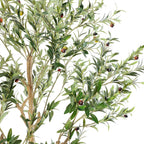 Tall Faux Olive Tree，9ft（108in） Realistic Potted Silk Artificial Olive Tree， Fake Olive Trees Indoor with Green Leaves and Big Fruits for Home Office Living Room Stairs Patio Decor.