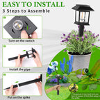 Greluna Solar Lights Outdoor,12 Pack 3000K Waterproof Auto On/Off Solar Pathway Lights for Your Garden, Landscape, Path, Yard, Patio, Driveway,Walkway Decor