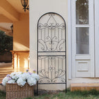 SCENDOR Trellis for Climbing Plants 70.8" H x 24.5" W Metal Iron Outdoor Wall Panel for Vines Flowers Elegant Garden Accent Decorative Structure 1 Pack