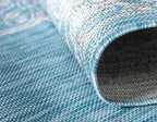 Unique Loom Outdoor Traditional Collection Area Rug - Antique (8' x 11' 4" Rectangle, Light Aqua/ Gray)