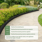 6PCS 10 inch Steel Landscape Edging Kit - 40" L x 10" H Each (20ft Total) Galvanized Steel Edge for Lawn Yard- No-Dig Hammer-in Heavy Duty Metal Edging Border with 6 Clips…