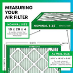 Filterbuy 10x20x4 Air Filter MERV 11 Superior Pet & Allergy Defense (6-Pack), Electrostatic Pleated HVAC AC Furnace Filters Replacement, Made in USA (Actual Size: 9.50 x 19.50 x 3.63)