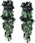 RECUTMS Flowers Artificial Hanging Plants 2PCS 3.3Ft Rose Vine for Home Room Garden Wedding Indoor Outdoor Decoration (Black)