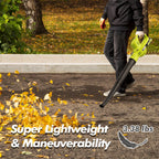 Leaf Blower Cordless 21V Electric with 2 Batteries and Charger Lightweight