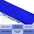 Craft And Party, Royal Blue Fabric Tulle Roll 54 Inch by 40 Yards (120 ft) Fabric Tulle Bolt for DIY Tutu Skirt, Wedding and Decoration (Royal Blue)