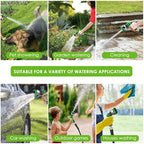 HORTICORA Garden Hose 100 ft, Non-Expandable Ultra-Lightweight Flexible Hose with 360° Dual-End Anti-Kink Design, 10-Pattern Spray Nozzle, 500 PSI Leak-Proof, 96-Strand Braided Fabric, Storage Strap
