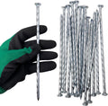 Artificial Turf Stakes Galvanized Spiral Landscape Spikes 8IN Weed Barrier Fabric Stakes for Paver Edging, Gardening Lawn Edging, Carpentry and More (20 PC)
