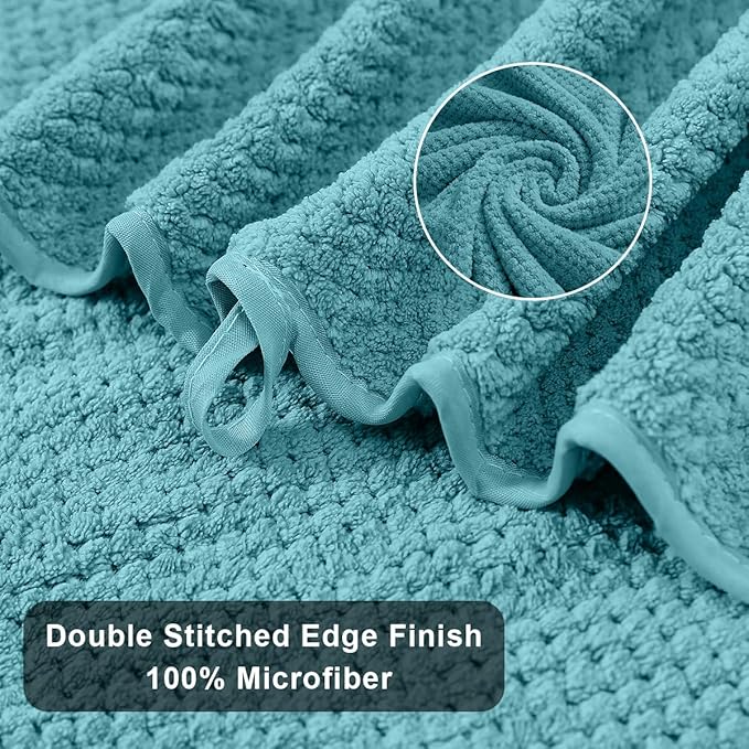 Hailea Extra Large Bath Towels Set 35x70 Inches - Aqua Luxury 600 GSM Oversized Bath Sheet Towel,Ultra Soft Microfiber - Quick Dry,Highly Absorbent Shower Towels Spa Hotel Bathroom Towel Set (4-Pack)