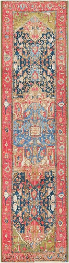 Unique Loom Outdoor Traditional Collection Area Rug - Limon (2' x 8' Runner Multi/Red)