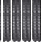 Rebar Stakes 24 Inch 40 Pack Straight Metal Stakes for Ground 1/2 Inch Diameter Landscape Timber Spikes with Chisel Point End for Plant Support, Concrete Form and Fence, Black
