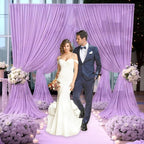 10 x 7 Feet Light Purple Backdrop Curtain for Partie, Background Curtains for Photoshoot, Birthday, Wedding, Halloween, Thanksgiving, Christmas Day, New Year Party Decorations 5Ft x 7Ft, 2 Panels