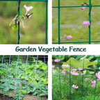 Green Metal Garden Fence, 72inch(H) x 50ft(L), 2 inch x 4 inch,12.5GA 2/3/4/5/6 Ft Tall Chicken Wire PVC Coated Welded Wire Mesh Roll for Dogs Border Yard Vegetable Plant Protection Poultry Netting