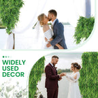Geosar 110 Pcs Artificial Hanging Plants 32 Inch Hanging Boston Ferns Plastic Fake Plants for Wall Room Garden Wedding Garland Indoor Outdoor Decoration, No Basket