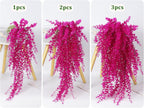 RECUTMS Artificial Plants Fake Hanging Vine Plant Hanging Eucalyptus Vine Artificial Leaves Greenery Plastic Plants for Indoor Bedroom Wall Decoration Outdoor Porch Home Wedding Decor(Pure Fuchsia)