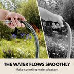 Rubber Garden Water Hose 100ft, 5/8" Leak Proof Garden Hose with Brass Connector, Flexible Hose Pipe for Lawn, Watering Cleaning & Washing