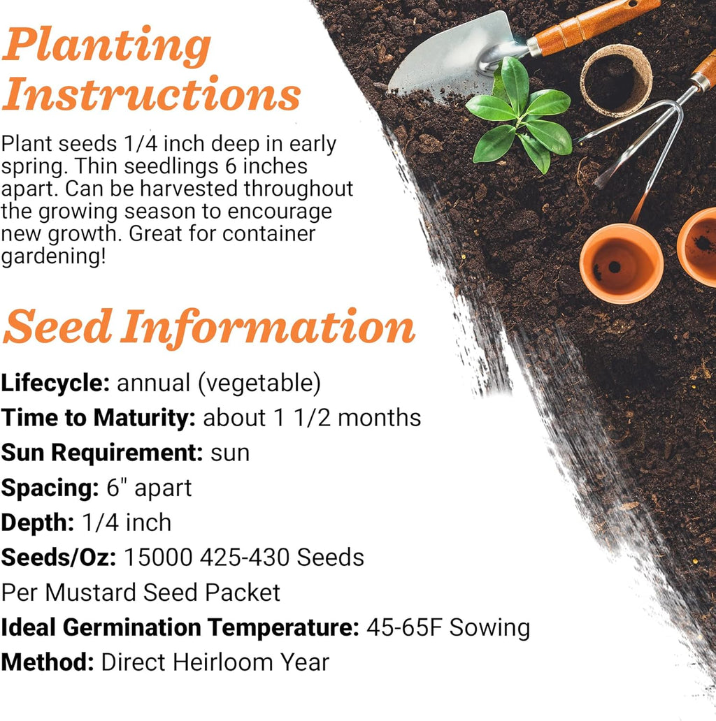 Bentley Seeds with Faith Pre Filled Giant Curled India Seed Packets - 25 Individual Mustard Seed Packs - Ideal for Party Favors - Non-GMO - Eco-Friendly Spring to Fall Gift - Outdoor Garden Seeds