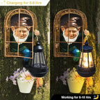 Whimsical Fairy Garden Gnomes with Solar Lights-10 Elf Out The Door Tree Hugger Garden Statues-Outdoor&Yard Decor-Tree Face Sculpture,Ideal Gnomes Yard Art for Patio,Wall，Yard