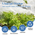 Plant Covers Freeze Protection,10 ft x 40 ft 1.1oz/yd² Thicker Floating Row Blanket Cover Fabric Plant Cloth for Winter Frost Snow and Garden Protection
