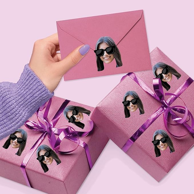 Big Dot of Happiness Custom Photo Sunglasses - Party Favors - Fun Face Cut-Out Stickers - Set of 24
