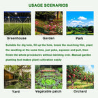 Seedling Transplanting Bulb Planter Tool Long Handle, Vegetable Young Plant Manual Plant Transplanter, Single Handle Stainless Steel Planting Garden Tools for Garden, Greenhouse