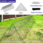 Heavy Duty Chicken Run Tunnel for Yard & Outside, Foldable & Expandable Chicken Tunnel, Portable Predator-Proof Poultry Playpen for Chickens, Rabbits & Ducks