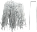 200 Pack 8 Inch Landscape Staples - Heavy Duty 11 Gauge Galvanized Steel Garden Stakes Staples - Weed Barrier Stakes U-Shaped Pins for Securing Pegs Irrigation Tubing Fabric Ground Sheets