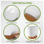 Utopia Home Self Watering Pots for Indoor Plants 6.8"/6.4"/5.9"/5.5"/4.9", Planters for Indoor Plants, Multi-Size Flowerpot, Set of 10 Plant Pots with Drainage & Reservoir (White)
