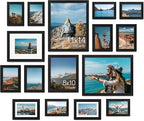 Vittanly 16 Pack Picture Frames, Gallery Wall Frame Set with 2Pcs 11x14, 2Pcs 8x10, 6Pcs 5x7 and 6Pcs 4x6 Photo Frames, Picture Frames Collage Wall Decor for Wall or Tabletop Display, Black