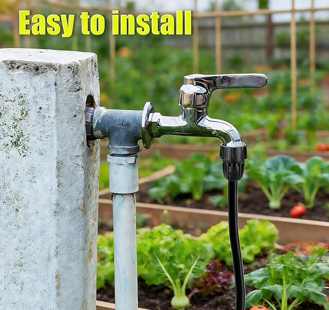 1/2 Inch Drip Irrigation Tubing Faucet Adapter 6 Pack, 3/4" to 1/2" Irrigation System Hose Adapter, 3/4 Inch Faucet Connector Garden Hose Adapter