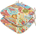 FUNHOME Outdoor Chair Cushions Set of 2,Patio Seat Cushion 17"x16"x2",U-Shaped Dining Chair Cushion 17 by 16 Inch,Water Resistant,Fade-Resistant Chair Pads for Kitchen Garden Furniture(Phoenix)