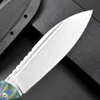 Eafengrow EF149 Fixed Blade Knife N690 Steel Blade Colorful G10 Handle Full Tang EDC Straight Knife for Hunting Camping Adventure