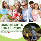 YODY Garden Statues Outdoor Garden Decor: Dog Statue with Solar Lantern for Yard Art Lawn Ornaments Porch Patio Balcony Home House - Birthday Gifts for Grandma Mom Women