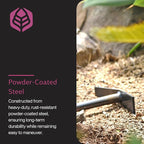 Yard Butler Terra Garden Hand Tools - Weeding Hand Tiller Tool for Efficient Gardening - Weed Remover Tool for Lawn & Garden Care - Durable Gardening Accessory, Mattock