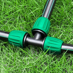 JAYEE 1/2 Inch Drip Irrigation Fittings, 12 Pcs Lock Barbed Tee for 1/2 In Vinyl Tubing, Drip Line Parts 3-Way Tees Irrigation Connectors for Drip Sprinkler Garden Lawn Watering Systems, Green