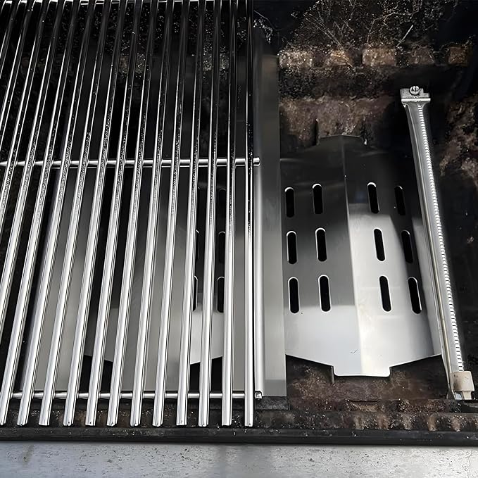Genesis Grill Parts for Weber E310 E320 E330 EP310 EP320 EP330, 17.5” Flavorizer Bars 7620 Heat Deflector 7622 Burner Tube 62752 for Weber Genesis 300, Grill Replacement Parts for Weber Accessories