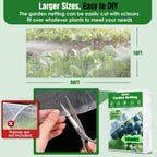 10 X 60FT Garden Mesh Netting Ultra Fine Mesh Netting Pest Barrier, Insect Bug Bird Netting for Vegetables Fruit Flower Garden Protection, Thickened 60 Mesh Row Covers Fabric Screen from Birds Bugs