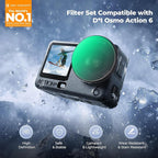 K&F CONCEPT Snap On CPL Filter Compatible with DJI Osmo Action 6, Circular Polarizers Filters, HD Optical Glass with Multi-Coated Anti-Glare Reduce Reflections Action Camera Accessories