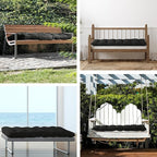 IPYNBAP Outdoor Bench Cushion, 48x18x5 Inch, Waterproof Bench Cushion for Outdoor/Indoor Furniture, Tufted Patio Bench Seat Cushion, Fade Resistant Outdoor Cushions for Porch Swing Couch, Black