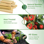 Bamboo Stakes 3FT, Garden Stakes 36 inch, Thicker Sturdy Nutural Plants Support Stakes 25 Pack for Tomatoes, Beans, Flowers, Potted and More Climbing Plants