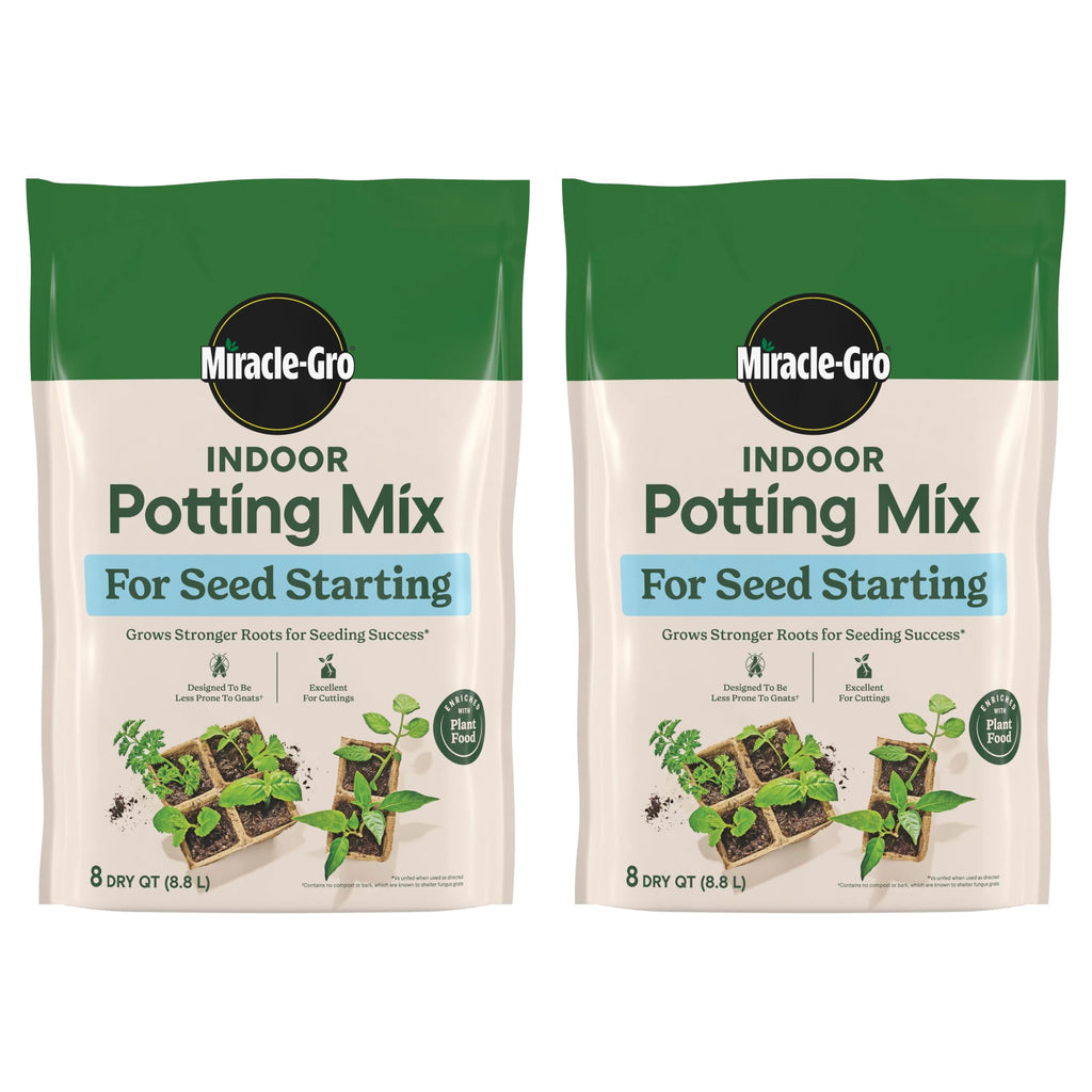 Miracle-Gro Indoor Potting Mix for Seed Starting, 8 qt. (2-Pack)