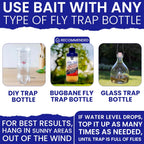 Fly Bait Fly Trap Refill Packets 6x1oz. Non Toxic Dissolvable Granules Work with All Reusable Flies Traps Outdoors Attractant. Flies Trap Bait Magnet Ranch Flytrap Outdoors. Cebo para Moscas