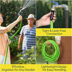 Maygrove 25 ft Garden Hose, 5/8 in ID, Heavy-Duty, Leakproof, Kink-Resistant Water Hose with Swivel Brass Fittings, 600 PSI Burst Rating, Ideal for Car Wash & Lawn Watering