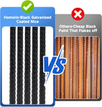 Rebar Stakes 12 inches 34-Pack Ground Stakes Heavy Duty J Hook Tent Stakes for Outdoor Decorations and Inflatables, Metal Yard Stakes for Fencing and Gardening, Gazebo and Swing Set Anchors
