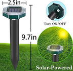 10 Pack Mole Repellent Solar Powered Snake Repellent for Yard- Ultrasonic Pest Repeller Gopher Rodent Rat Mouse Groundhog Skunk Chipmunk Vole Remover for Lawns Garden Yard Outside(10)