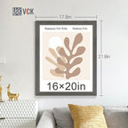 VCK 16x20 Picture Frame Set of 4 - Grey, Gallery-Quality Wood Poster Frames, 1.1-Inch Wide Border, Polished Plexiglass, Vertical or Horizontal Wall Display for Photo/Art/Prints, Grey
