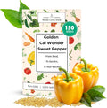 Woods Creek Seeds: Golden Cal Wonder Sweet Pepper Seeds for Planting - Non-GMO and Heirloom Bell Pepper Seeds for Planting Outdoors or Indoors for Home Plant Gardens - Sweet Golden Bell Peppers Seed